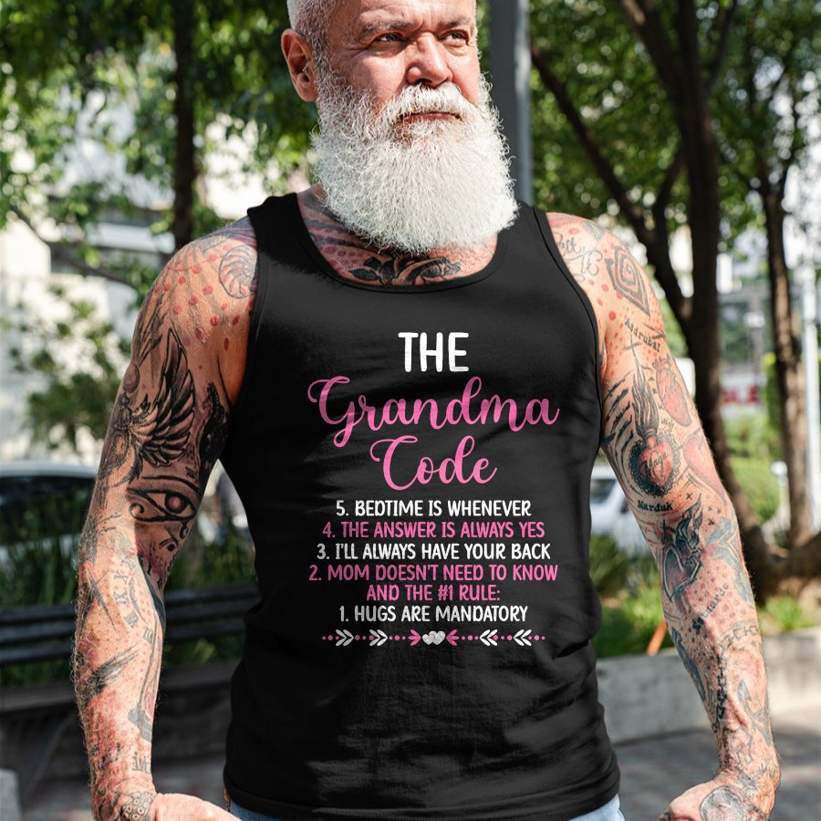 Best Grandma Shirt, Proud Grandma Unisex T-Shirt/Hoodie/Sweatshirt HLT00 - The Grandma Code Granny Grandmother Grandparent T-Shirt (1)