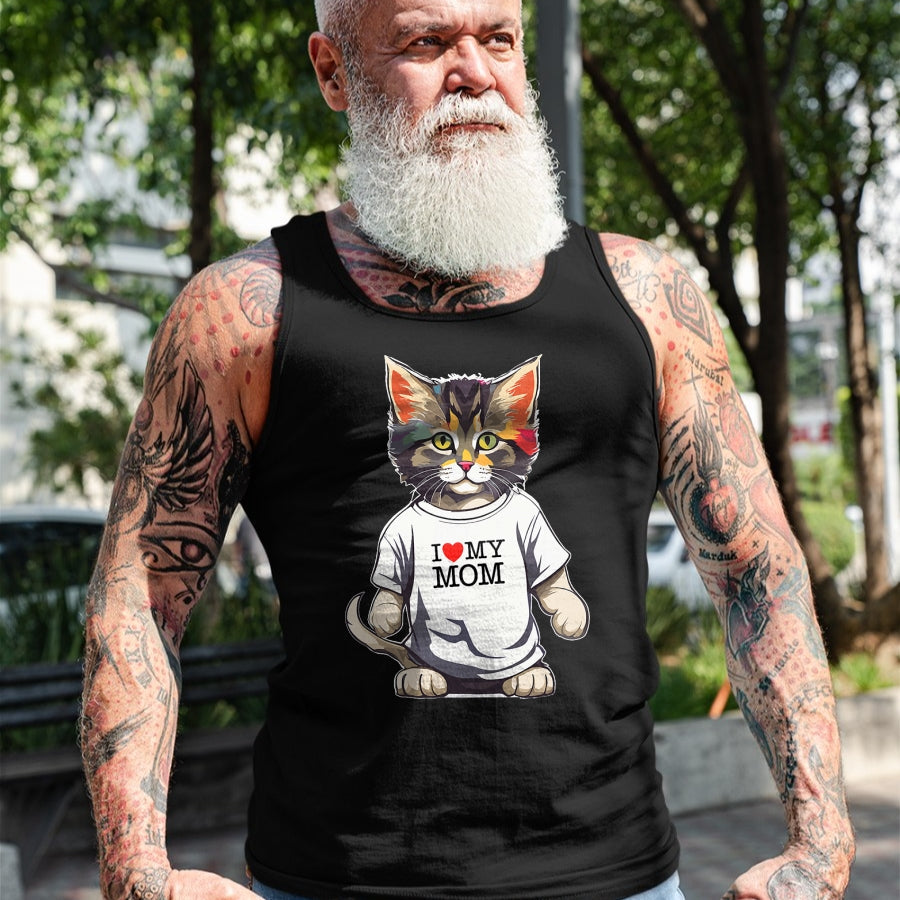 Cat Love Shirt, Funny Cat Lover Gift UnisexT-Shirt/Hoodie/Sweatshirt HLT00 - Cute Cat In I Love My Mom Shirt For Best Cat_s Mom Ever T-Shirt