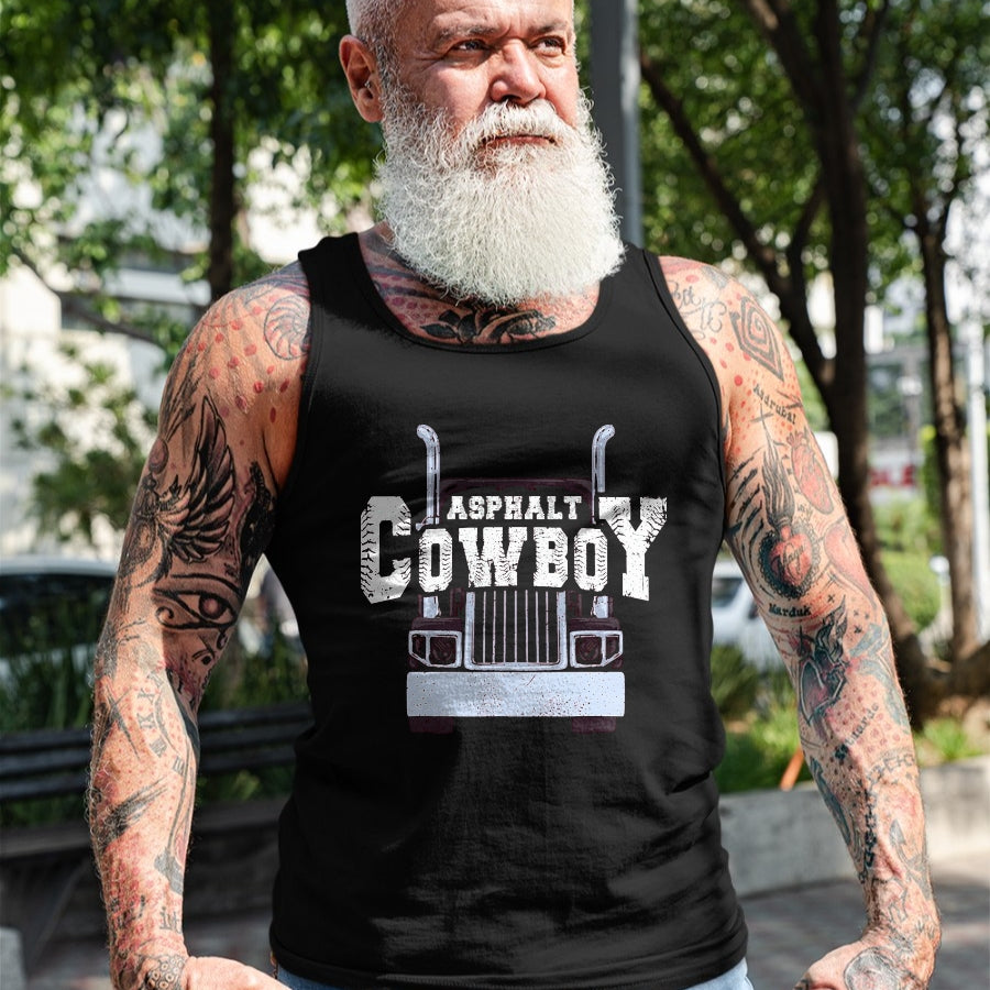 Best Truck Driver Life Shirt, Funny Trucker UnisexT-Shirt/Hoodie/Sweatshirt HLT00 - Asphalt Cowboy Cool Truck Driver Design Trucker T-Shirt, Men, Black, XX-Large
