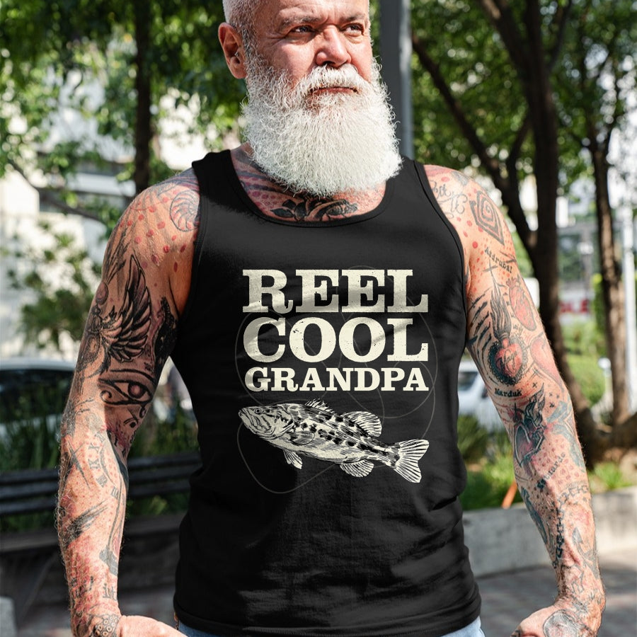 Best Grandpa Shirt, Proud Grandpa Unisex T-Shirt/Hoodie/Sweatshirt HLT00 - Reel Cool Grandpa Fishing Fathers Day T-Shirt