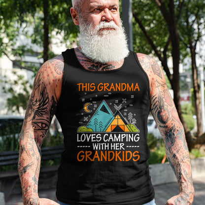 Best Grandma Shirt, Proud Grandma Unisex T-Shirt/Hoodie/Sweatshirt HLT00 - This Grandma Loves Camping with Her Grandkids T-Shirt T-Shirt