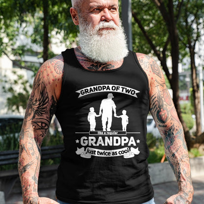 Best Grandpa Shirt, Proud Grandpa Unisex T-Shirt/Hoodie/Sweatshirt HLT00 - Grandpa of two Grandsons Grandpa Squared Grandpa of 2 Boys T-Shirt