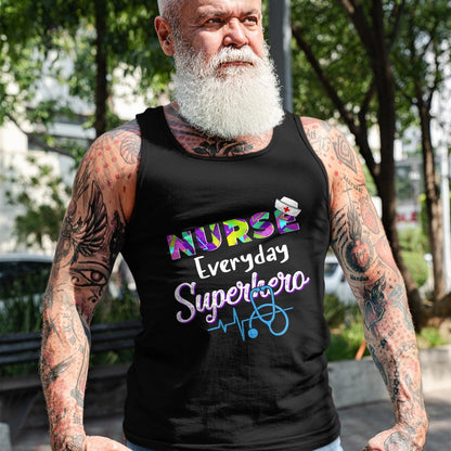 Funny Nurse Shirt, Nurse Unisex T-Shirt/Hoodie/Sweatshirt HLT00 - Nurse Every Day Superhero Coloring International Nurses Day T-Shirt