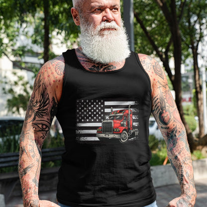 Best Truck Driver Life Shirt, Funny Trucker UnisexT-Shirt/Hoodie/Sweatshirt HLT00 - US American Flag Semi Truck Driver T-Shirt