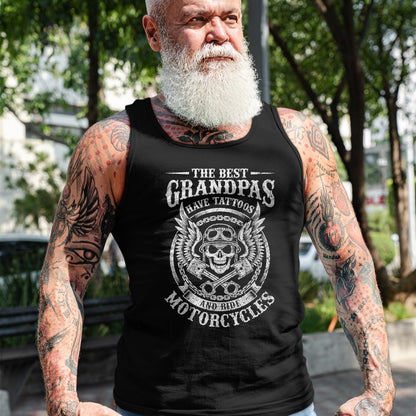 Best Grandpa Shirt, Proud Grandpa Unisex T-Shirt/Hoodie/Sweatshirt HLT00 -Best Grandpas Have Tattoos And Ride Motorcycles Biker Biking T-Shirt
