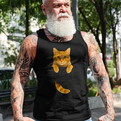 Cat Love Shirt, Funny Cat Lover Gift UnisexT-Shirt/Hoodie/Sweatshirt HLT00 - Cute Tabby Cat Pocket Funny Gifts Cat Mom Cat Dad Cat Lover T-Shirt