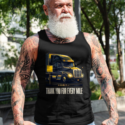 Best Truck Driver Life Shirt, Funny Trucker UnisexT-Shirt/Hoodie/Sweatshirt HLT00 - Thank You For Every Mile Truck Driver Appreciation Week Gift T-Shirt, Men, Pink, XX-Large