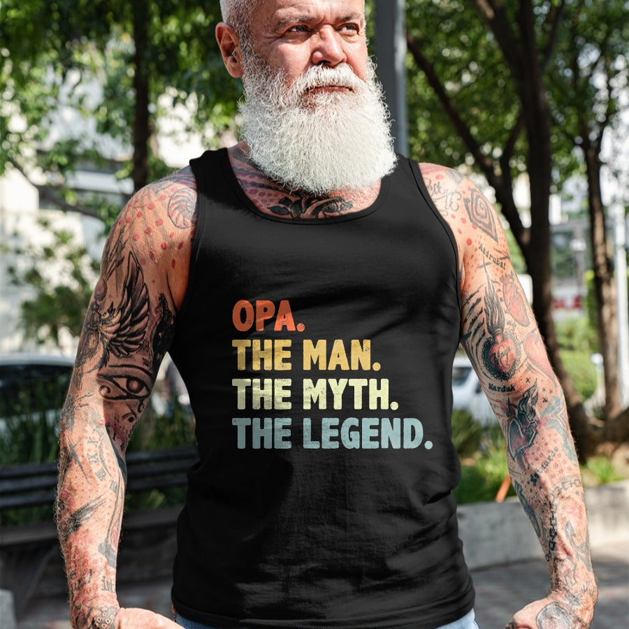 Best Grandpa Shirt, Proud Grandpa Unisex T-Shirt/Hoodie/Sweatshirt HLT00 - Opa The Man Myth Legend Father’s day gift for Grandpa G-Dad T-Shirt