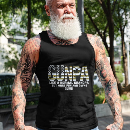 Best Grandpa Shirt, Proud Grandpa Unisex T-Shirt/Hoodie/Sweatshirt HLT00 - Gunpa Like A Normal Grandpa But More Fun And Owns Guns T-Shirt
