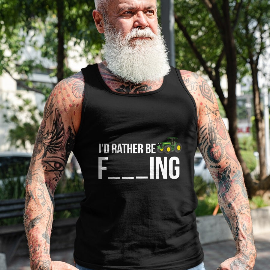Best Farmer Life Shirt, Funny Farmer UnisexT-Shirt/Hoodie/Sweatshirt HLT00 - I'd Rather Be Farming T-Shirt Funny Farmer Gift Shirt T-Shirt