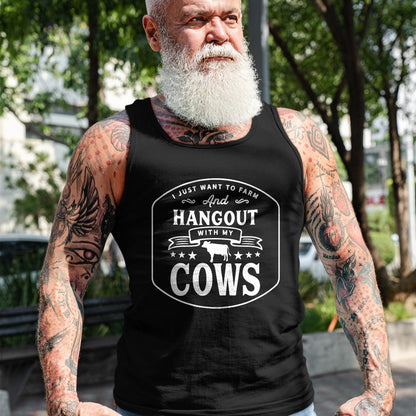 Best Farmer Life Shirt, Funny Farmer UnisexT-Shirt/Hoodie/Sweatshirt HLT00 - Hang Out with My Cows Farming Farmer Cow Herd T-Shirt