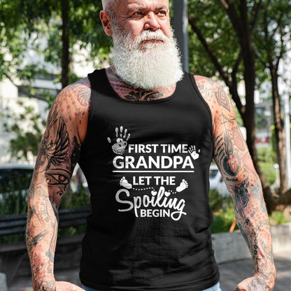 Best Grandpa Shirt, Proud Grandpa Unisex T-Shirt/Hoodie/Sweatshirt HLT00 - New First Time Grandpa Let The Spoiling Begin Gift T-Shirt