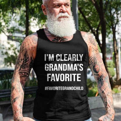 Best Grandma Shirt, Proud Grandma Unisex T-Shirt/Hoodie/Sweatshirt HLT00 - I'm Clearly Grandma's Favorite Funny Granddaughter Grandson T-Shirt