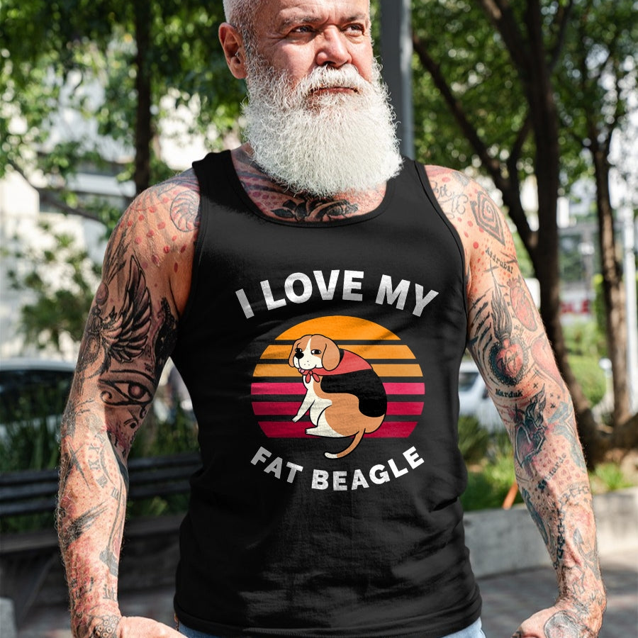 Dog Love Shirt, Dog Lover Gift T-Shirt/Hoodie/Sweatshirt HLT00 - I Love My Fat Beagle - Beagle Dog T-Shirt (1)