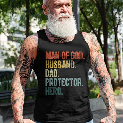 Best Wife Shirt, Wife and Husband Unisex T-Shirt/Hoodie/Sweatshirt HLT00 - Man of God Husband Dad Protector Hero Father's Day Men T-Shirt