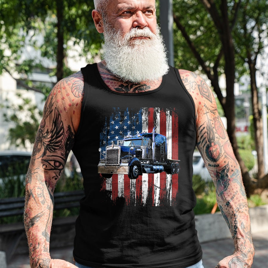 Best Truck Driver Life Shirt, Funny Trucker UnisexT-Shirt/Hoodie/Sweatshirt HLT00 - Trucker American Flag Truck Driver Truck Driver Gift T-Shirt