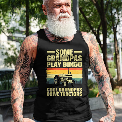 Best Grandpa Shirt, Proud Grandpa Unisex T-Shirt/Hoodie/Sweatshirt HLT00 - Cool Tractor Art For Grandpa Men Farming Farmer Farm Tractor T-Shirt
