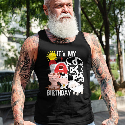 Best Farmer Life Shirt, Funny Farmer UnisexT-Shirt/Hoodie/Sweatshirt HLT00 - Farm Animals 3 Year Old It's My 3rd Birthday Party T-Shirt T-Shirt