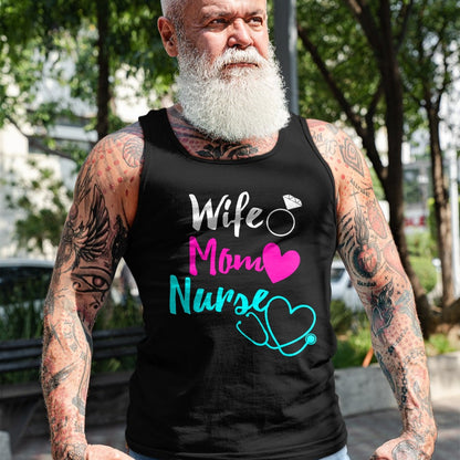 Funny Nurse Shirt, Nurse Unisex T-Shirt/Hoodie/Sweatshirt HLT00 - Wife Mom Nurse Gift Mothers Day Gift For RN LPN ICU Nurses T-Shirt