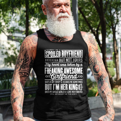 Best Wife Shirt, Wife and Husband Unisex T-Shirt/Hoodie/Sweatshirt HLT00 - Sorry I'm A Spoiled Boyfriend by Freaking Awesome Girlfriend T-Shirt (2)