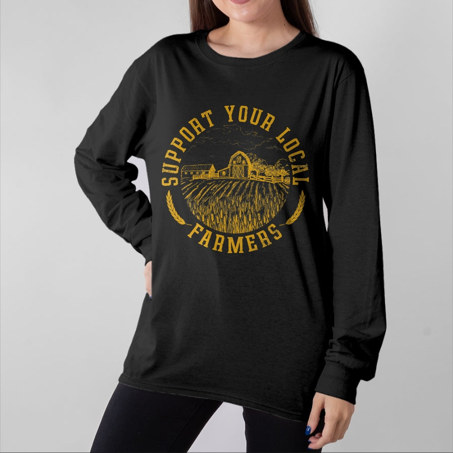 Best Farmer Life Shirt, Funny Farmer UnisexT-Shirt/Hoodie/Sweatshirt HLT00 - Vintage Support Your Local Farmers Farming Farm Farmer T-Shirt