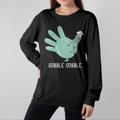 Funny Nurse Shirt, Nurse Unisex T-Shirt/Hoodie/Sweatshirt HLT00 - Turkey Glove Nurse Thanksgiving T-Shirt