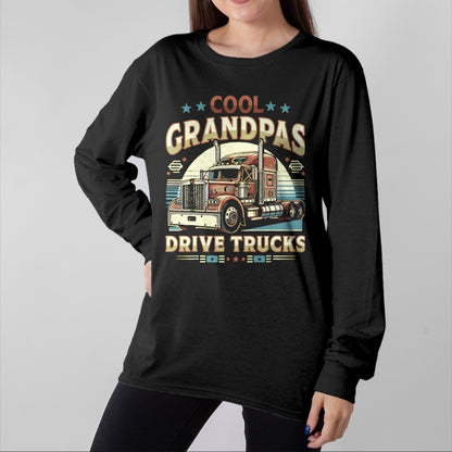Best Truck Driver Life Shirt, Funny Trucker UnisexT-Shirt/Hoodie/Sweatshirt HLT00 - Cool Grandpas Drive Trucks Trucker Truck Driver Outfit T-Shirt, Men, Black, 3X-Large