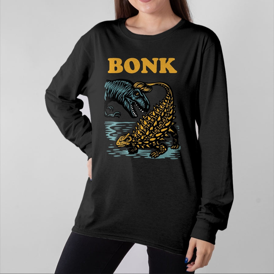 Best Dinosaur Lover Shirt, Funny Dinosaur UnisexT-Shirt/Hoodie/Sweatshirt HLT00 - Bonk Dinosaur Funny Prehistoric Humor Design T-Shirt