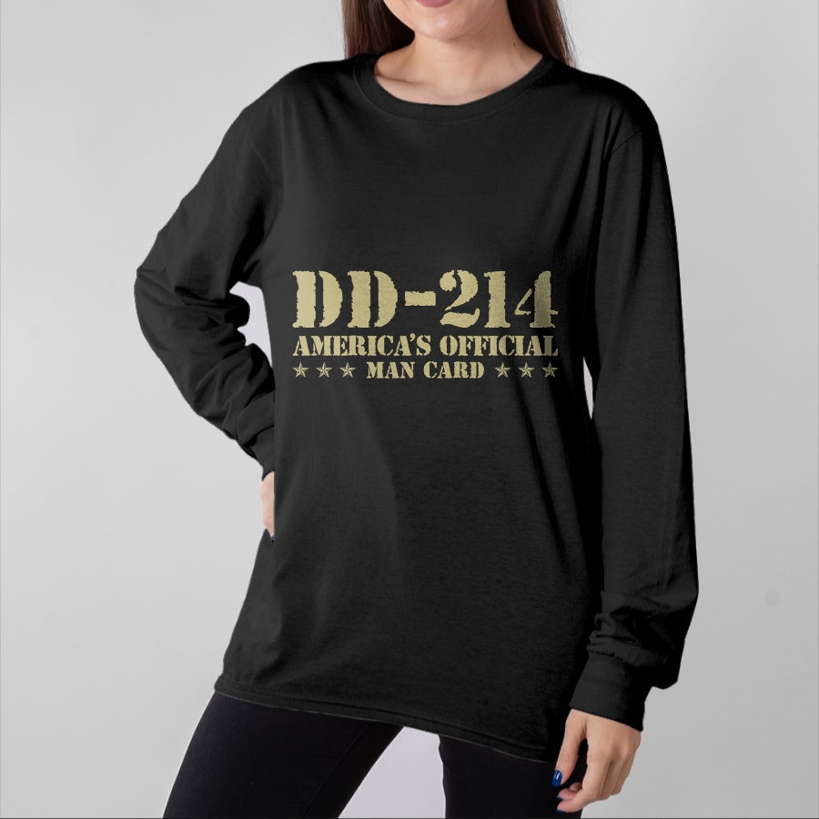 Proud Veteran Shirt, Funny Veteran UnisexT-Shirt/Hoodie/Sweatshirt HLT00 - DD-214 America_s Official Man Card Veteran Day Retro Army T-Shirt