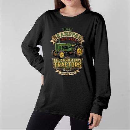 Best Farmer Life Shirt, Funny Farmer UnisexT-Shirt/Hoodie/Sweatshirt HLT00 - Farmer Some Grandpas Take Naps Cool Grandpas Drive Tractor T-Shirt (2)