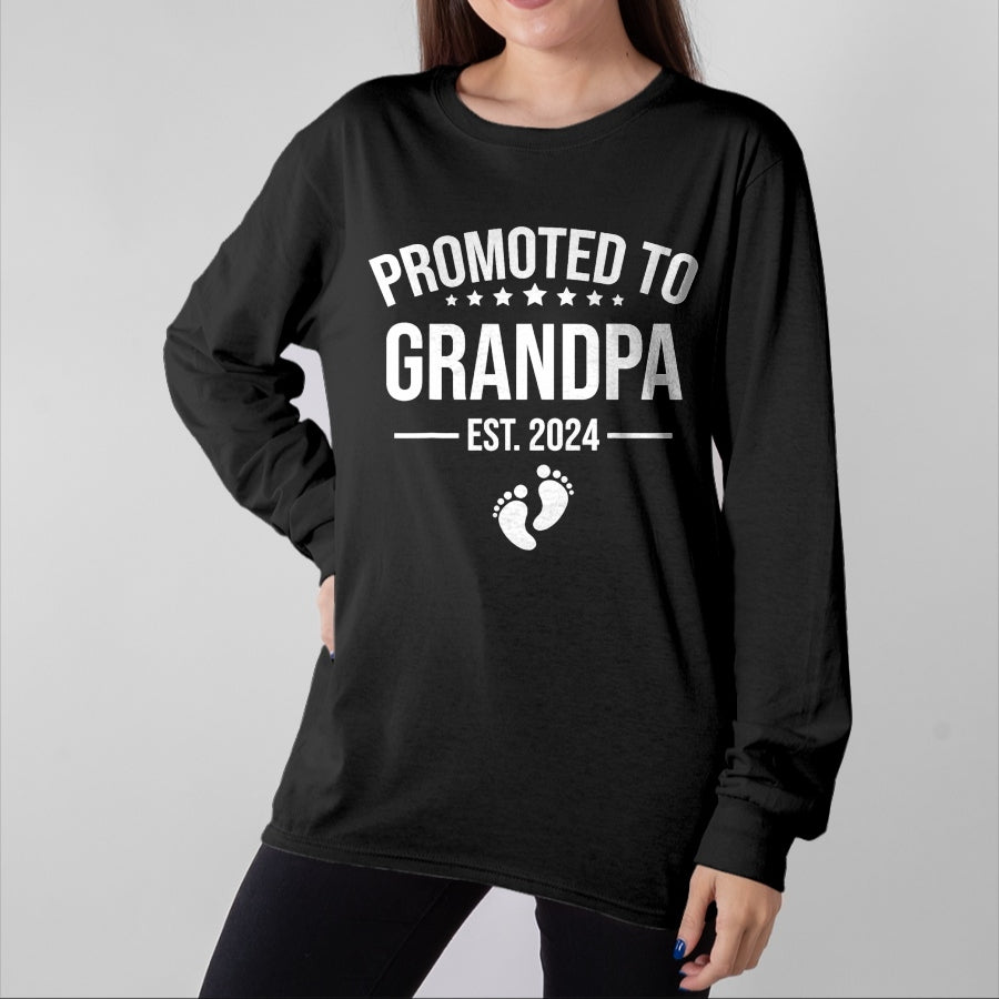 Best Grandpa Shirt, Proud Grandpa Unisex T-Shirt/Hoodie/Sweatshirt HLT00 - 1st Time Grandpa EST 2024 New First Grandpa 2024 T-Shirt