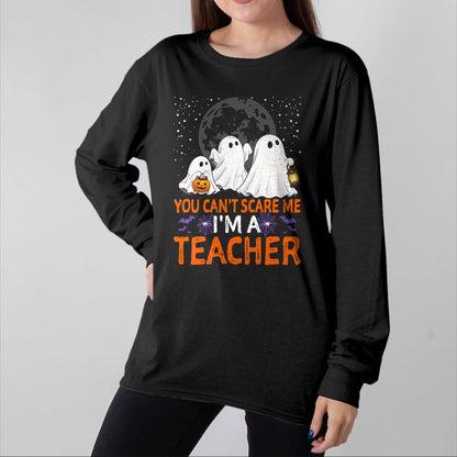 Best Teacher Shirt, Funny Teacher UnisexT-Shirt/Hoodie/Sweatshirt HLT00 - You Can't Scare Me I'm A Teacher Funny Halloween Teacher T-Shirt