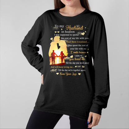 Best Wife Shirt, Wife and Husband Unisex T-Shirt/Hoodie/Sweatshirt HLT00 - To my Husband in heaven T-Shirt