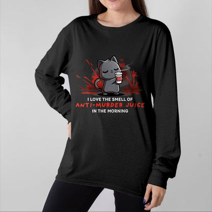 Cat Love Shirt, Funny Cat Lover Gift UnisexT-Shirt/Hoodie/Sweatshirt HLT00 - Cat Drink Coffee I Love The Smell Of Anti Murder Juice T-Shirt for Men Women (1)