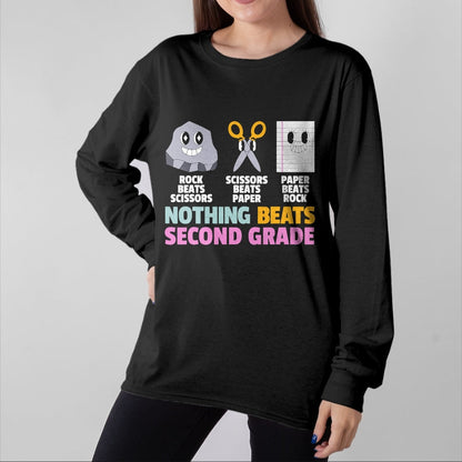 Best Teacher Shirt, Funny Teacher UnisexT-Shirt/Hoodie/Sweatshirt HLT00 - Nothing Beats 2nd Second Grade Back to School Teacher Kids T-Shirt