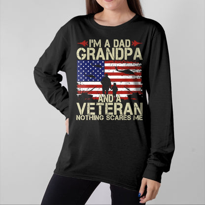 Best Grandpa Shirt, Proud Grandpa Unisex T-Shirt/Hoodie/Sweatshirt HLT00 - I'm A Dad Grandpa And Veteran Fathers Day Papa Grandpa Gifts T-Shirt