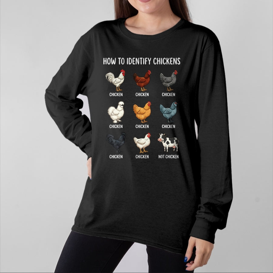Best Farmer Life Shirt, Funny Farmer UnisexT-Shirt/Hoodie/Sweatshirt HLT00 - How to Identify Chickens T-Shirt