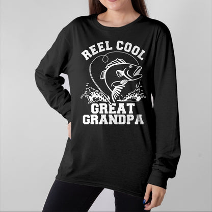 Best Grandpa Shirt, Proud Grandpa Unisex T-Shirt/Hoodie/Sweatshirt HLT00 - Reel cool great grandpa T-Shirt