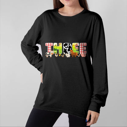 Best Farmer Life Shirt, Funny Farmer UnisexT-Shirt/Hoodie/Sweatshirt HLT00 - 3rd Farm Birthday Party 3 Year Old Farmer Birthday T-Shirt