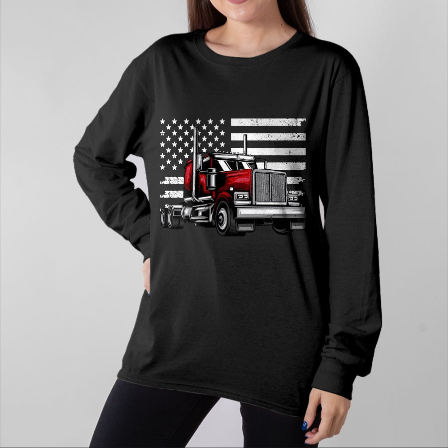 Best Truck Driver Life Shirt, Funny Trucker UnisexT-Shirt/Hoodie/Sweatshirt HLT00 - Cool Truck Design for Men Women Trucker Vehicle Truck Driver T-Shirt, Men, Black, X-Large