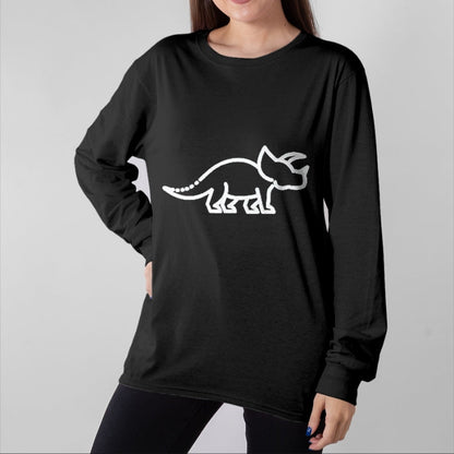Best Dinosaur Lover Shirt, Funny Dinosaur UnisexT-Shirt/Hoodie/Sweatshirt HLT00 - Triceratops Howling to The Moon Meme Funny 90_s Dinosaur T-Shirt