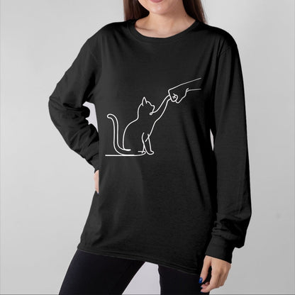 Cat Love Shirt, Funny Cat Lover Gift UnisexT-Shirt/Hoodie/Sweatshirt HLT00 - Cute Pet Tee I Love My Cat Best Friend Fist Bump Paw Cat T-Shirt, Men, Black, 3X-Large
