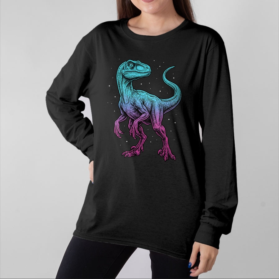 Best Dinosaur Lover Shirt, Funny Dinosaur UnisexT-Shirt/Hoodie/Sweatshirt HLT00 - Velociraptor Illustration Dinosaur T-Shirt