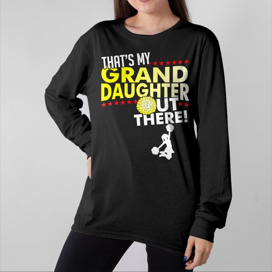 Best Grandpa Shirt, Proud Grandpa Unisex T-Shirt/Hoodie/Sweatshirt HLT00 - My Granddaughter - Cheerleader Grandpa & Grandma T Shirt T-Shirt