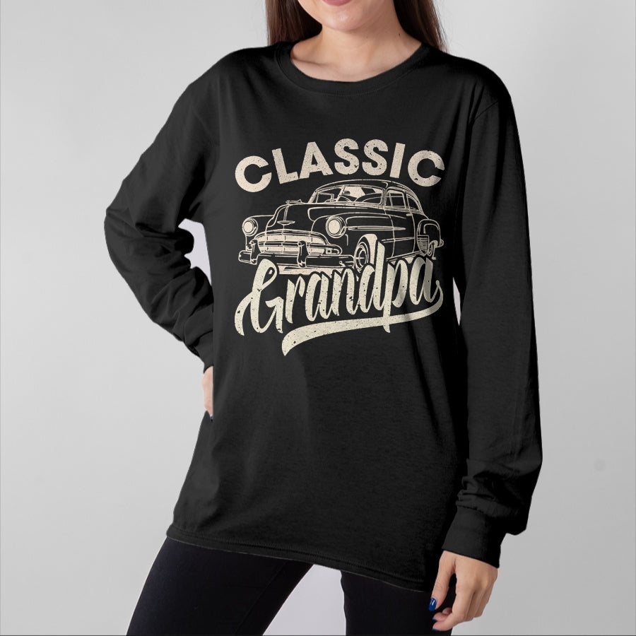 Best Grandpa Shirt, Proud Grandpa Unisex T-Shirt/Hoodie/Sweatshirt HLT00 -Classic Grandpa Funny Saying Car Lover Men Dad Papa Grandpa T-Shirt