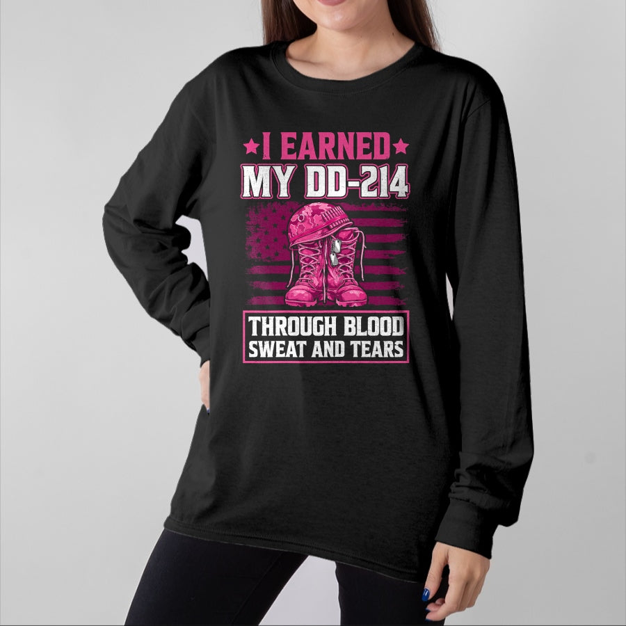 Proud Veteran Shirt, Funny Veteran UnisexT-Shirt/Hoodie/Sweatshirt HLT00 - Female Veteran T-Shirt