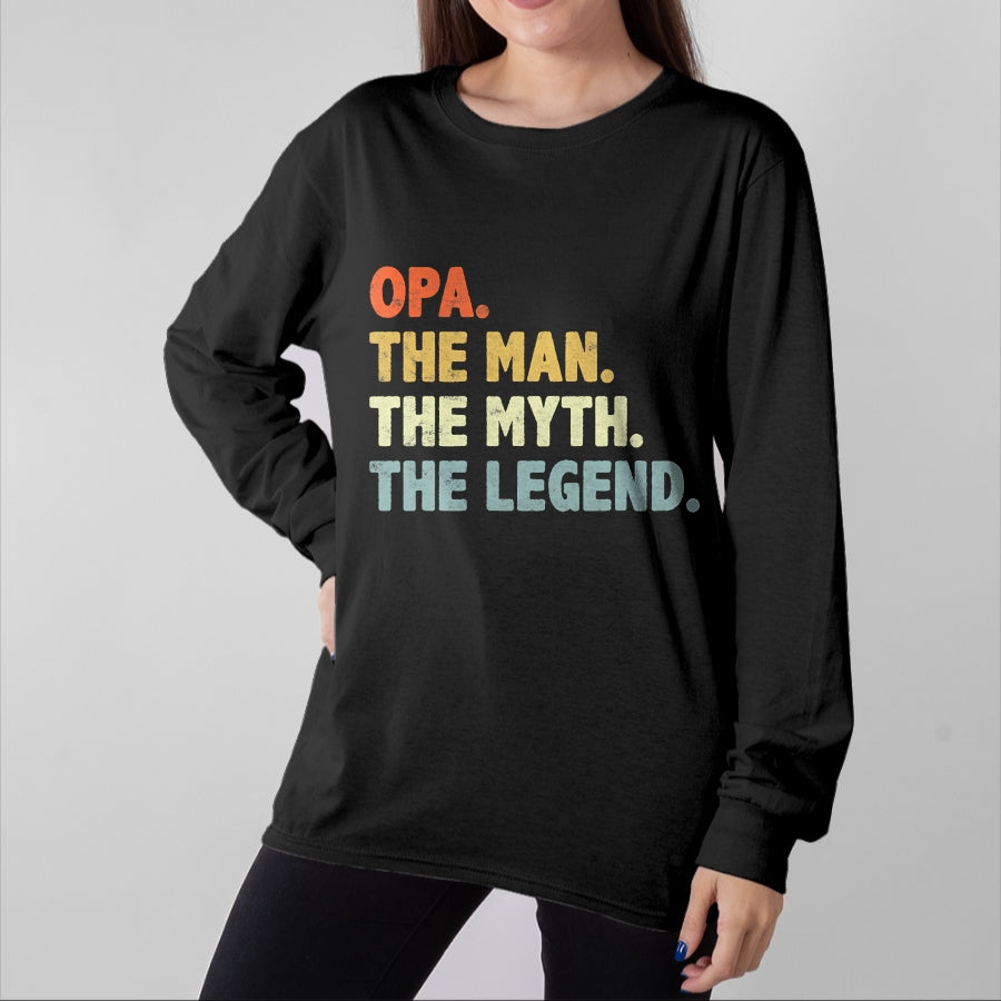 Best Grandpa Shirt, Proud Grandpa Unisex T-Shirt/Hoodie/Sweatshirt HLT00 - Opa The Man Myth Legend Father’s day gift for Grandpa G-Dad T-Shirt