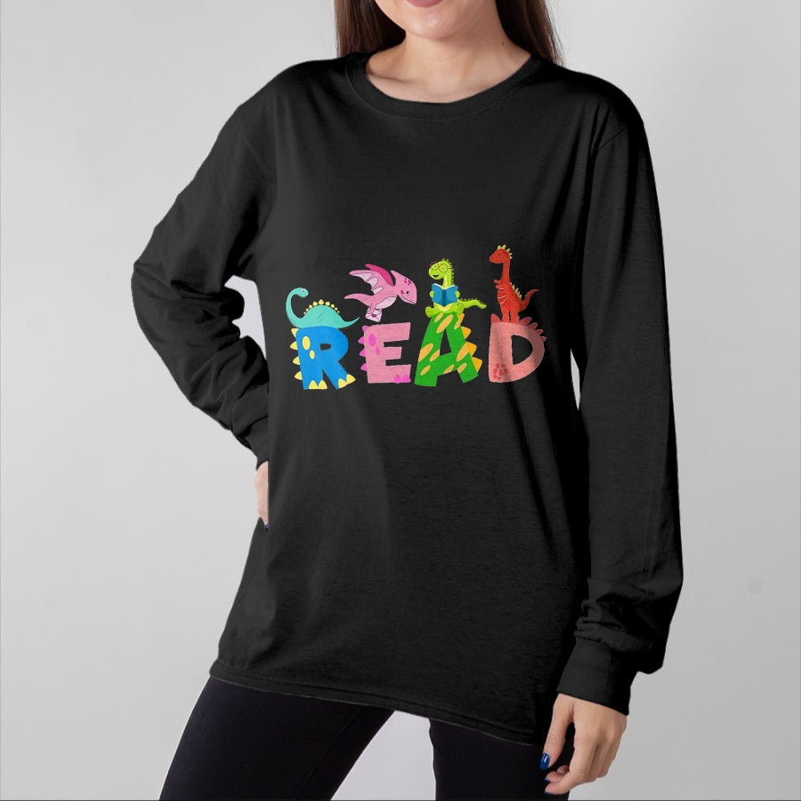Best Dinosaur Lover Shirt, Funny Dinosaur UnisexT-Shirt/Hoodie/Sweatshirt HLT00 - Funny Reading Dinosaur T rex Dino Book Lover T-Shirt, Men, Black, 3X-Large