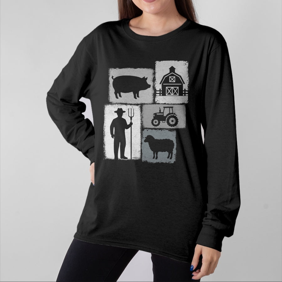 Best Farmer Life Shirt, Funny Farmer UnisexT-Shirt/Hoodie/Sweatshirt HLT00 - Farmer Vintage Collage Farming Rancher Cowboy Farm Owner T-Shirt