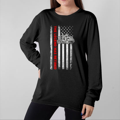 Best Truck Driver Life Shirt, Funny Trucker UnisexT-Shirt/Hoodie/Sweatshirt HLT00 - Retired Truck Driver - Patriotic Trucker - American Flag T-Shirt